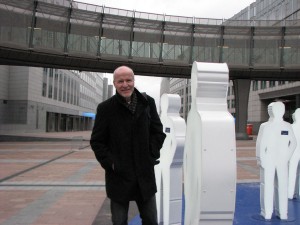 Anders outside the Parliament